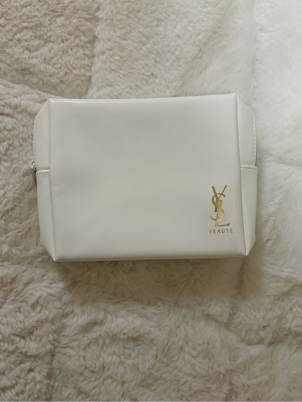 Brand New YSL Makeup Bag - White Leather